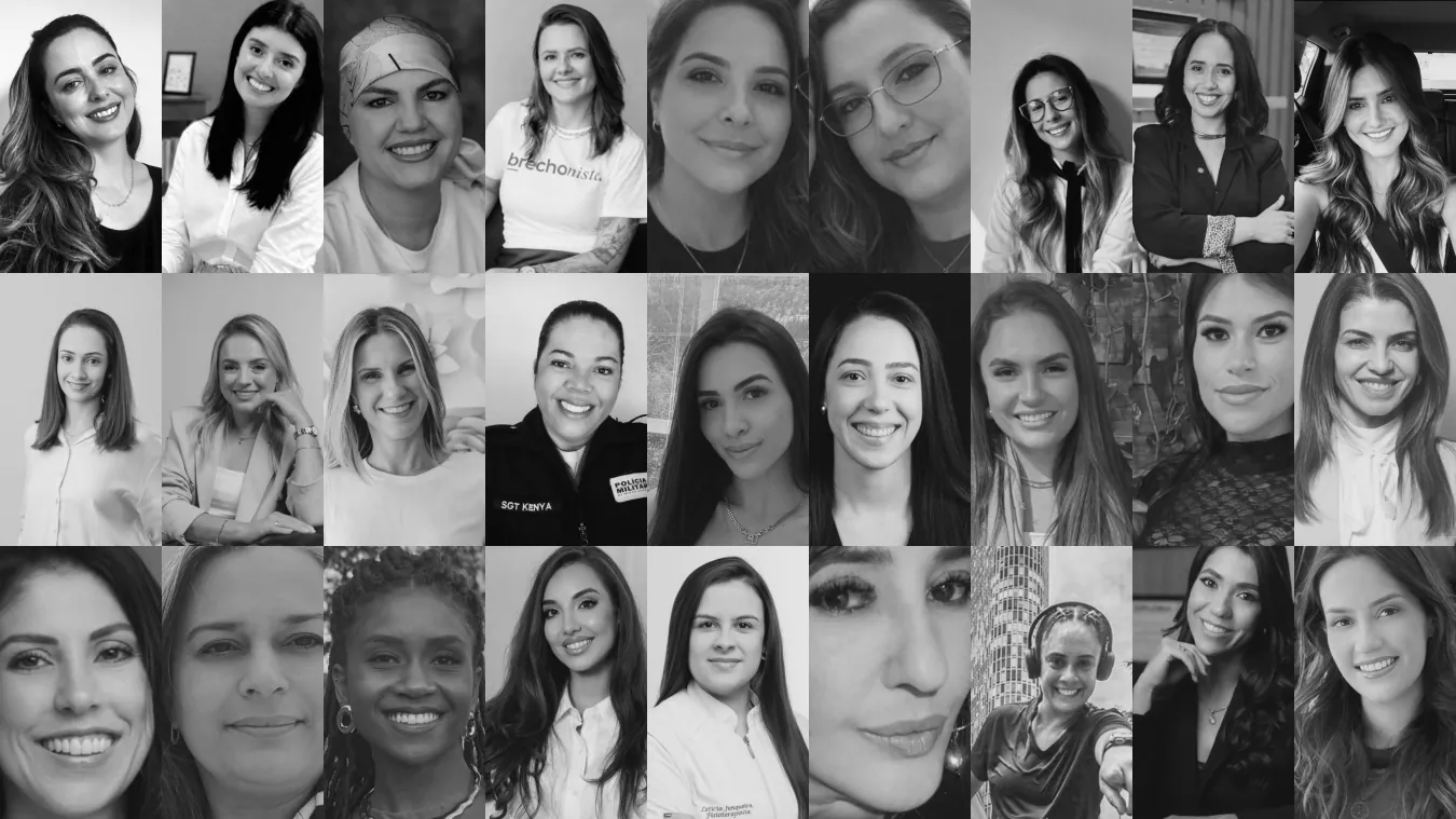 Rostos das mulheres entrevistadas na primeira temporada do ElaPod